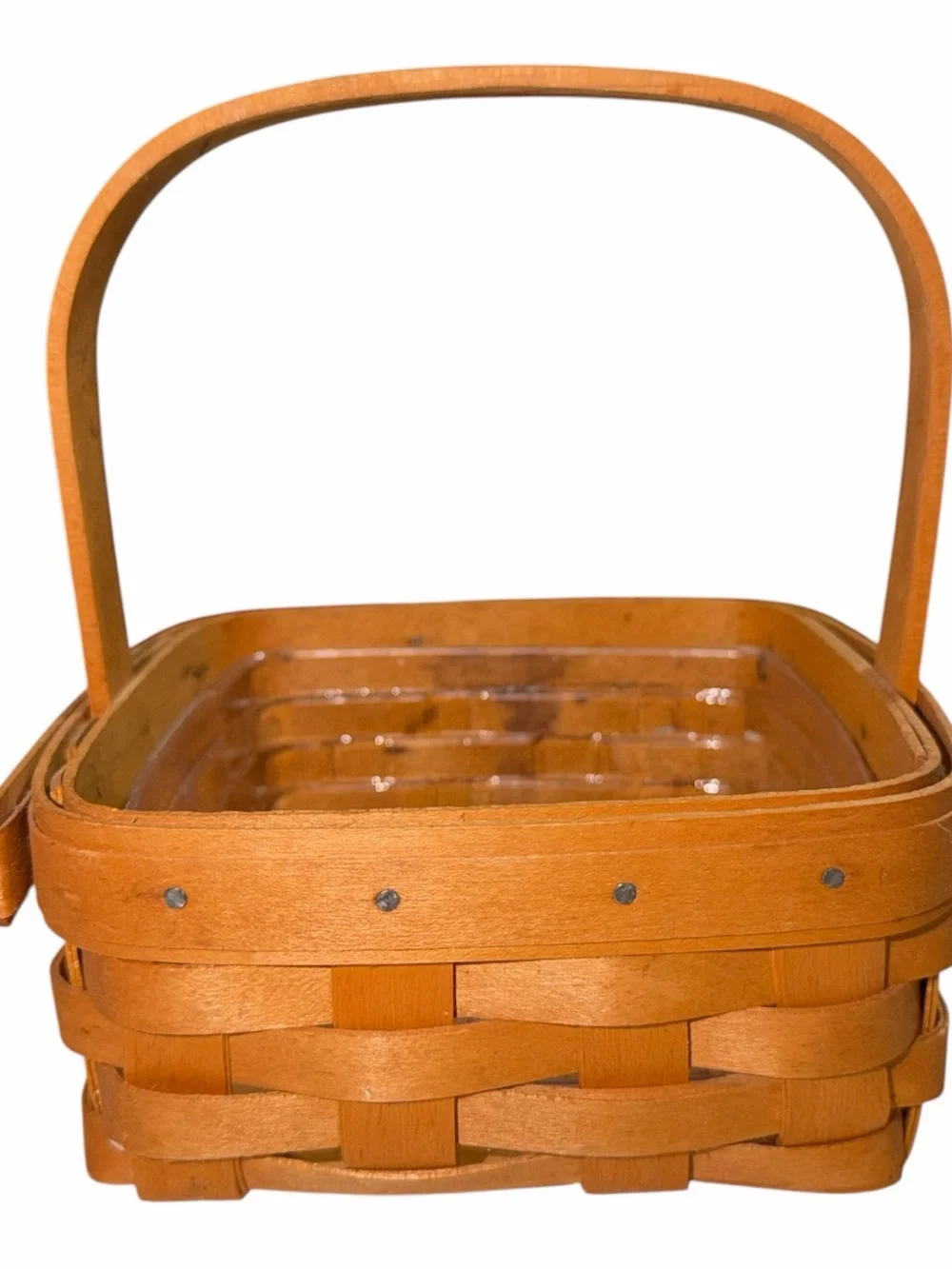 Longaberger Orange Woven Handle Basket